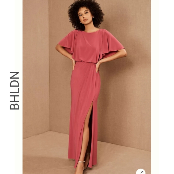 BHLDN Dresses & Skirts - BHLDN × Anthropologie Lena Flutter Sleeve Jersey Dress